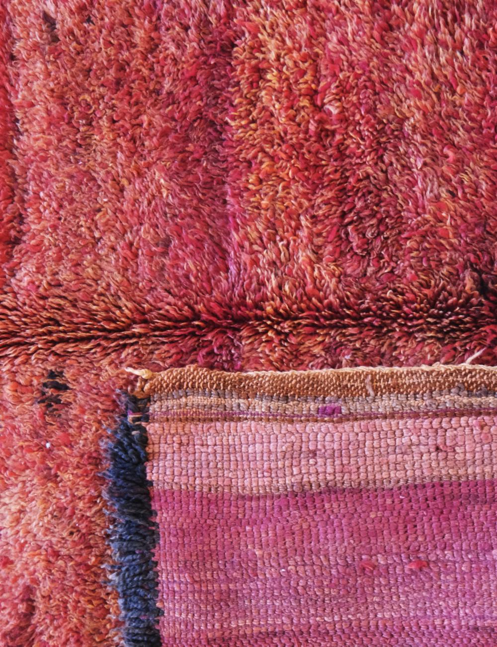 Solid Red Moroccan Wool Rug 8.6 x 5.1 ft / 263 x 158 cm