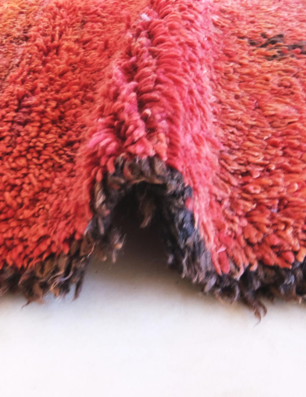 Solid Red Moroccan Wool Rug 8.6 x 5.1 ft / 263 x 158 cm