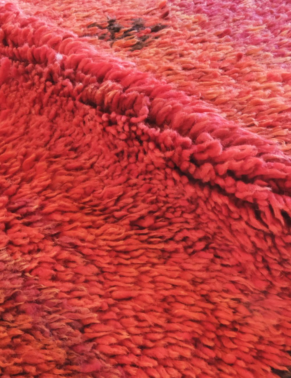 Solid Red Moroccan Wool Rug 8.6 x 5.1 ft / 263 x 158 cm