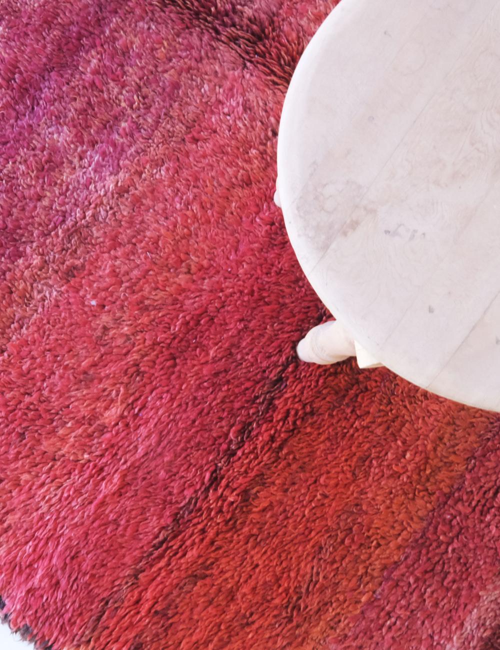 Solid Red Moroccan Wool Rug 8.6 x 5.1 ft / 263 x 158 cm