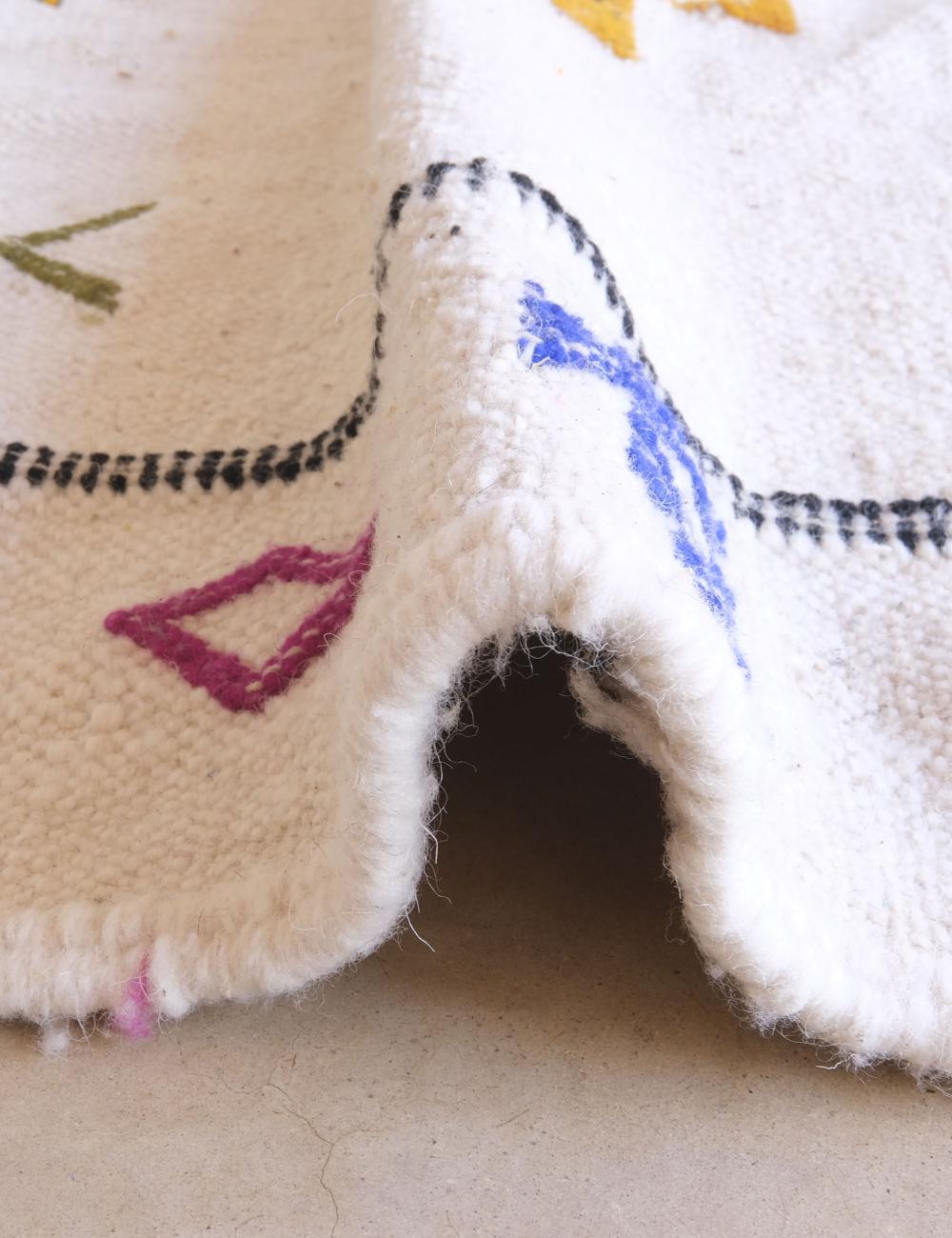 Square Kilim Moroccan Rug 6.4 x 5.8 ft / 196 x 178 cm