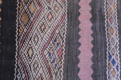 Striped Flatwoven Kilim Rug 12.1 x 5.6 ft / 370 x 173 cm - Surcoma