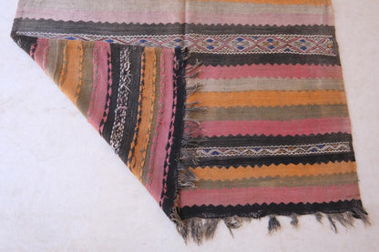Striped Flatwoven Kilim Rug 12.1 x 5.6 ft / 370 x 173 cm - Surcoma