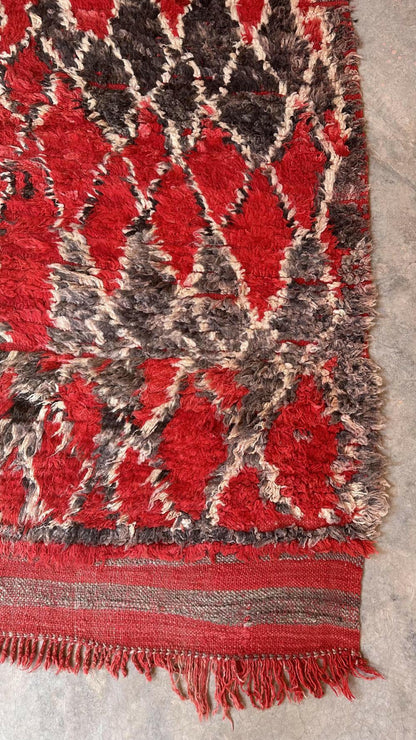 Moroccan Talsint Abstract Wool Rug 11 x 6.5 ft / 336 x 200 cm - Surcoma