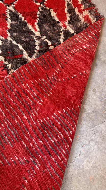 Moroccan Talsint Abstract Wool Rug 11 x 6.5 ft / 336 x 200 cm - Surcoma