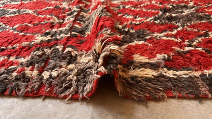 Moroccan Talsint Abstract Wool Rug 11 x 6.5 ft / 336 x 200 cm - Surcoma