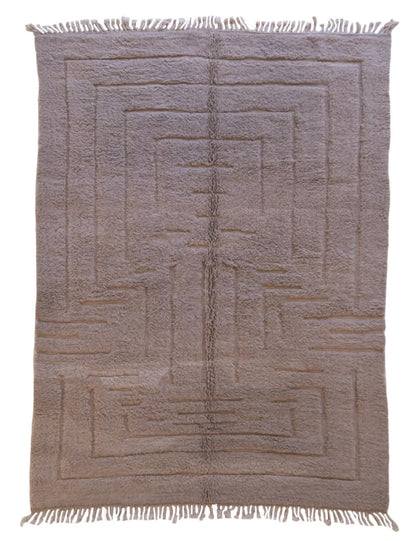 Neutral Moroccan Rug 11.2 x 7.9 ft / 342 x 242 cm - Surcoma
