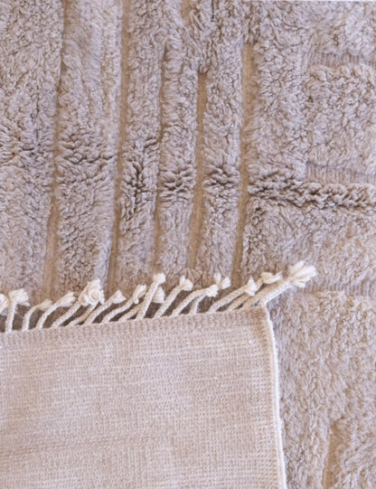 Neutral Moroccan Rug 11.2 x 7.9 ft / 342 x 242 cm - Surcoma