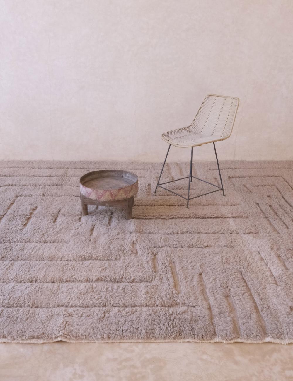 Neutral Moroccan Rug 11.2 x 7.9 ft / 342 x 242 cm