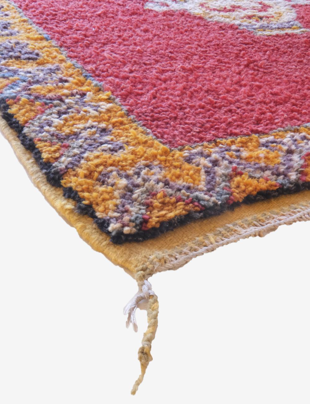 Red Moroccan Floral Rug 6.1 x 3.3 ft / 185 x 103 cm