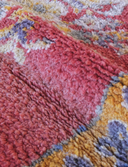 Red Moroccan Floral Rug 6.1 x 3.3 ft / 185 x 103 cm - Surcoma
