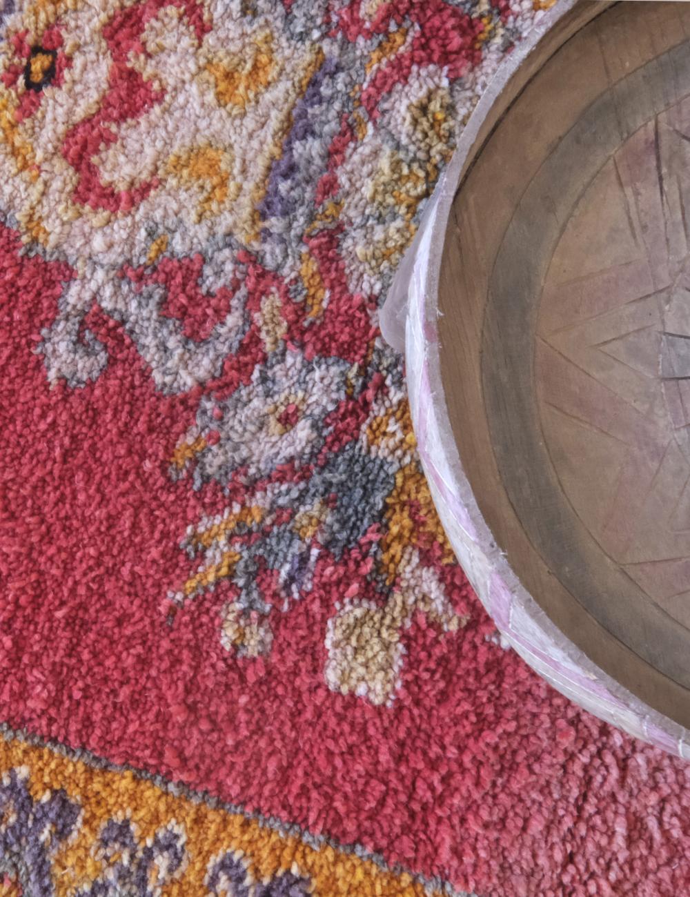 Red Moroccan Floral Rug 6.1 x 3.3 ft / 185 x 103 cm