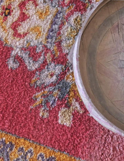 Red Moroccan Floral Rug 6.1 x 3.3 ft / 185 x 103 cm - Surcoma