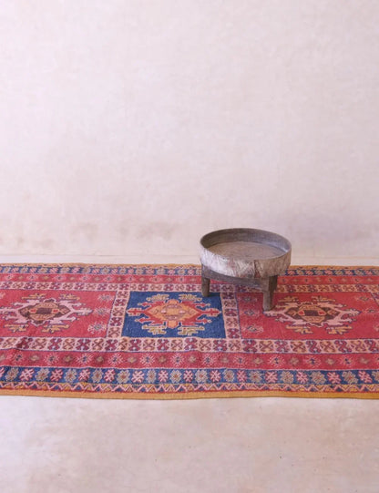 Traditional Moroccan Wool Rug 7.5 x 3.7 ft / 229 x 115 cm - Surcoma
