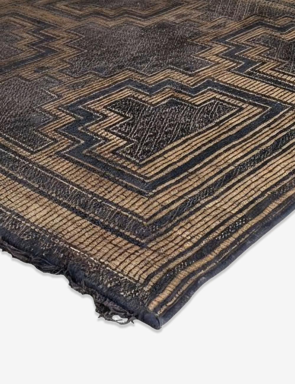Collector Vintage Tuareg Mat 3.4 × 3.7 ft / 105 x 112 cm