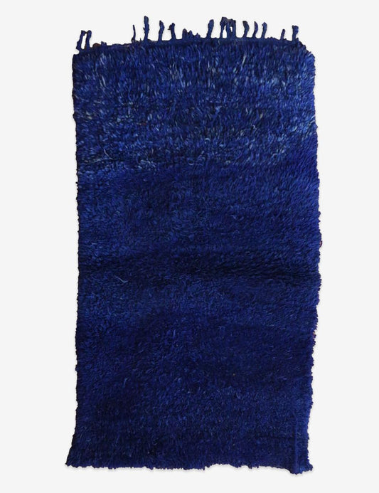 Blue Indigo Bedside Rug 5.5 x 3.2 ft / 167 x 100 cm