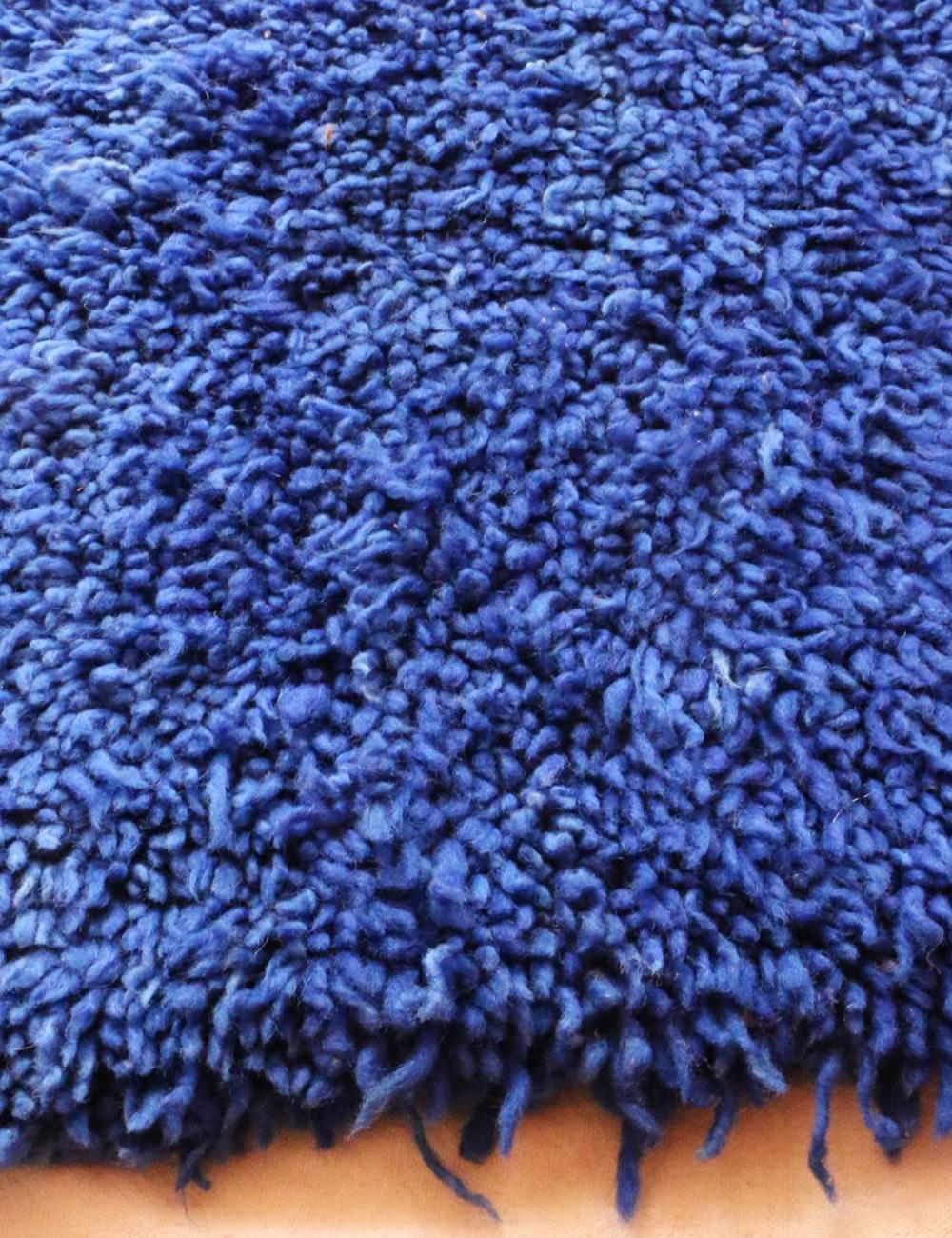 Blue Indigo Bedside Rug 5.5 x 3.2 ft / 167 x 100 cm