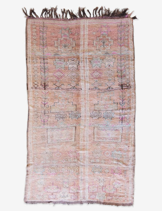 Unique Moroccan Wool Rug 12.1 x 6.2 ft / 370 x 190 cm