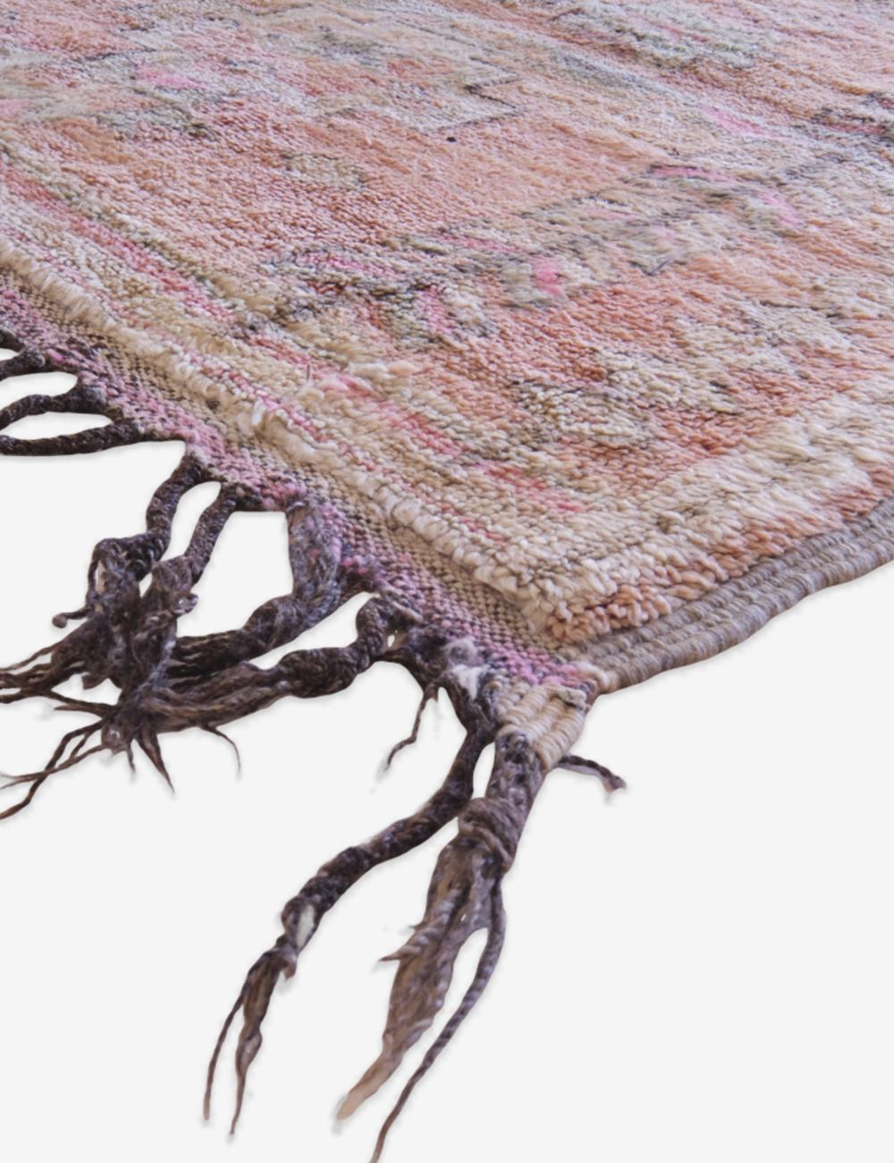 Unique Moroccan Wool Rug 12.1 x 6.2 ft / 370 x 190 cm