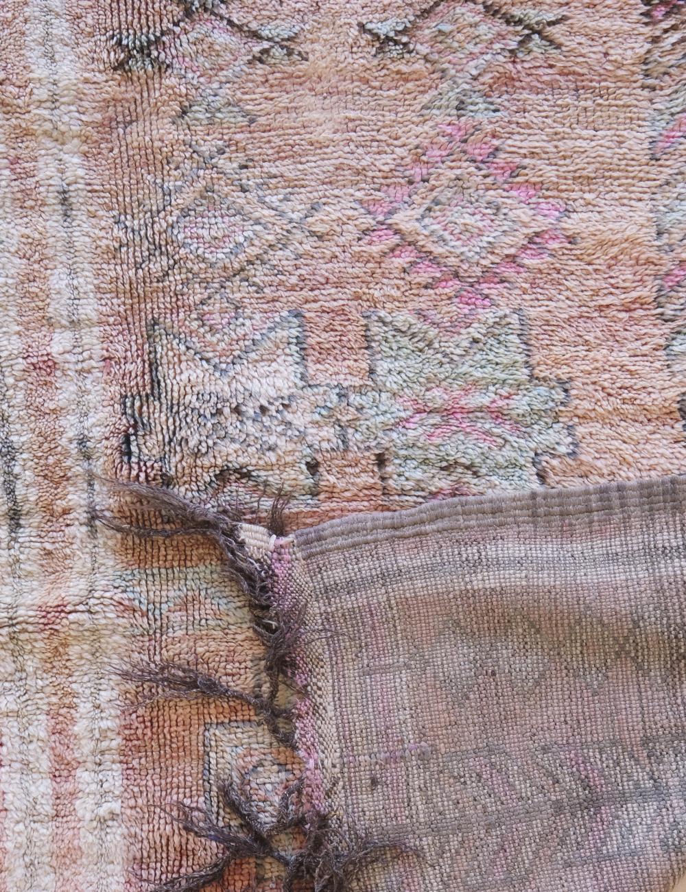 Unique Moroccan Wool Rug 12.1 x 6.2 ft / 370 x 190 cm