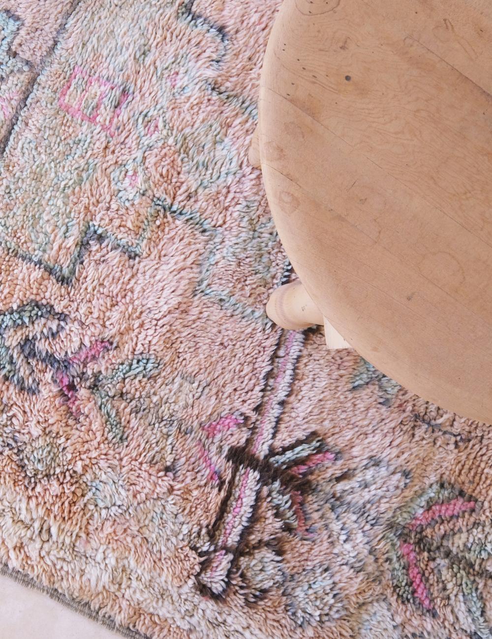 Unique Moroccan Wool Rug 12.1 x 6.2 ft / 370 x 190 cm