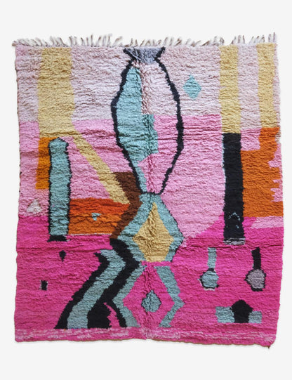 Vibrant Moroccan Boujaad Rug 9.4 x 8 ft / 287 x 246 cm