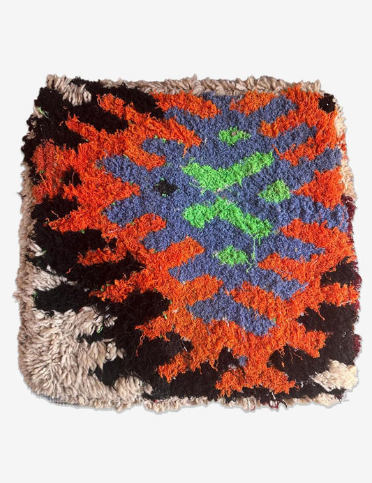 Eclectic Style Colorful Moroccan Pouf