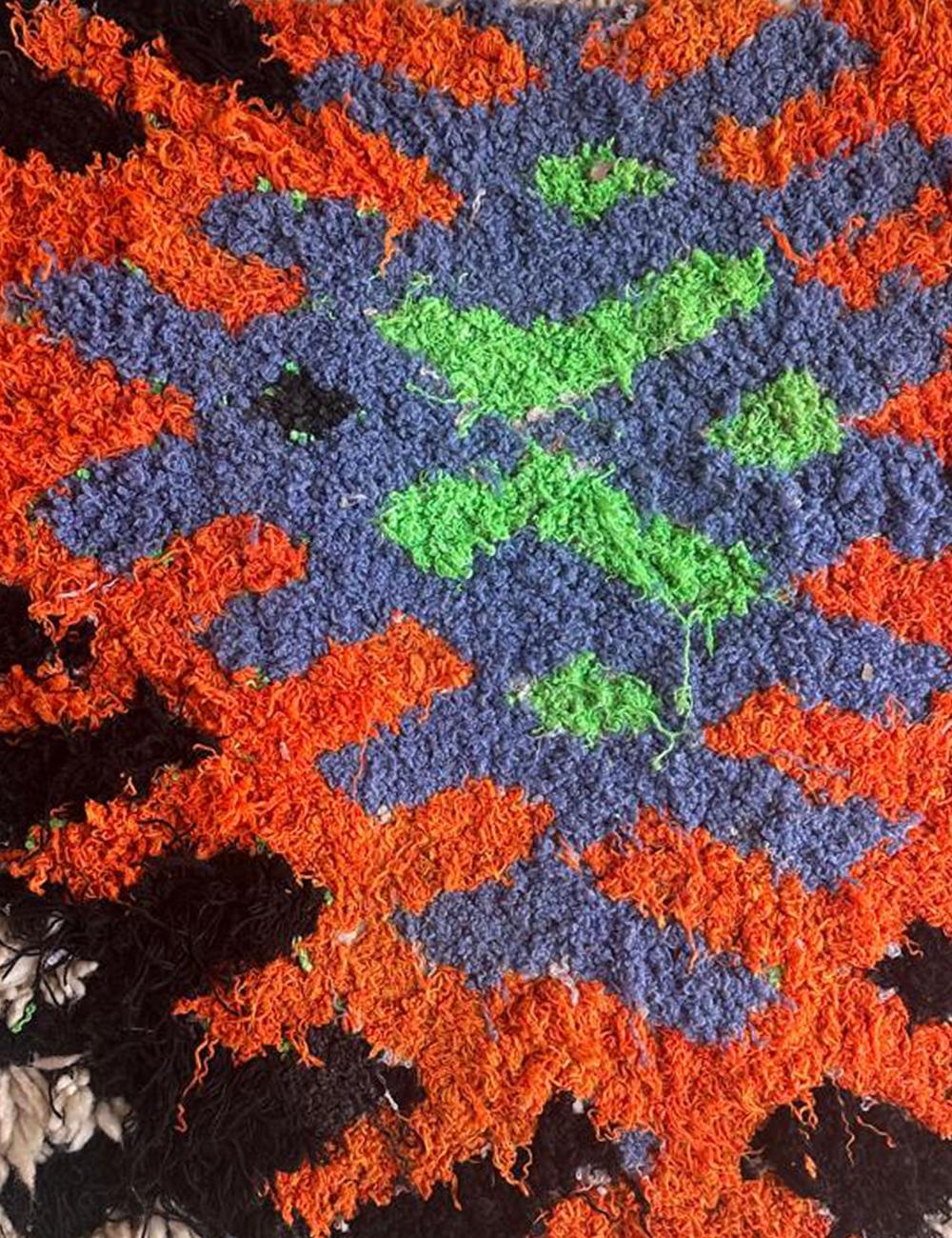 Eclectic Style Colorful Moroccan Pouf