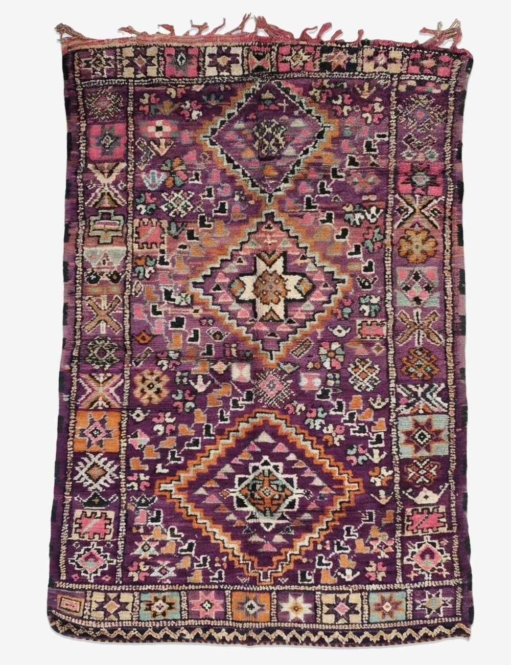 Moroccan Vintage Area Rug 9.5 x 5.9 ft / 290 x 181 cm