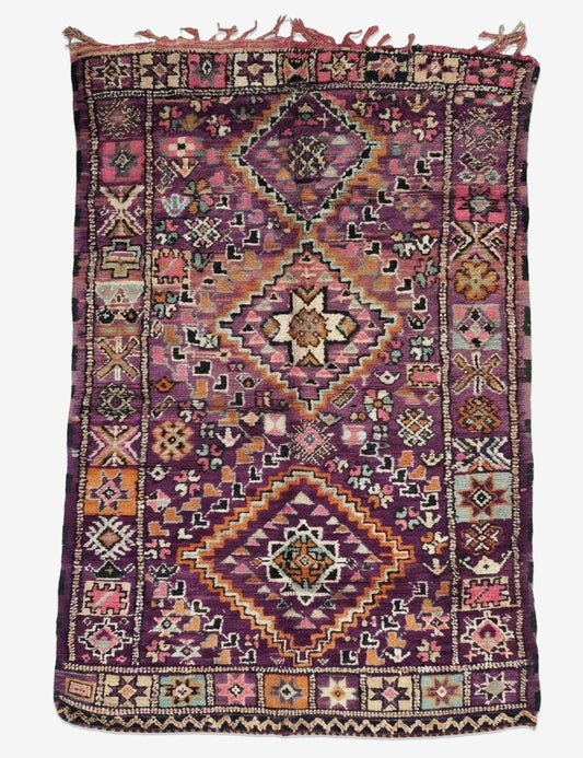 Moroccan Vintage Area Rug 9.5 x 5.9 ft / 290 x 181 cm