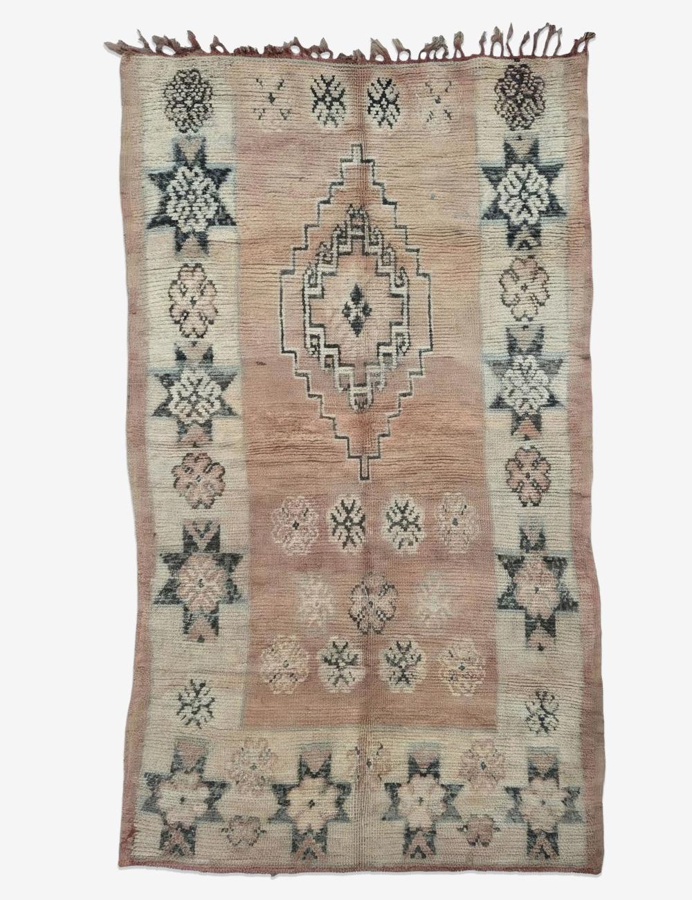 Soft Blush Moroccan Rug 9.7 x 5.3 ft / 296 x 164 cm