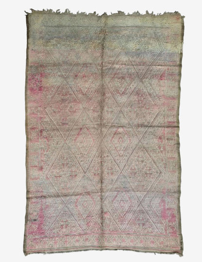Vintage Pink Moroccan Rug 9.2 x 6.5 ft / 280 x 200 cm
