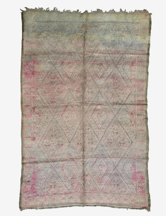 Vintage Pink Moroccan Rug 9.2 x 6.5 ft / 280 x 200 cm