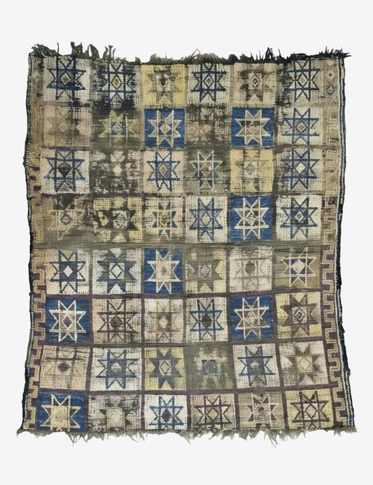 Geometric Tribal Moroccan Rug 6.4 x 5.4 ft / 196 x 167 cm