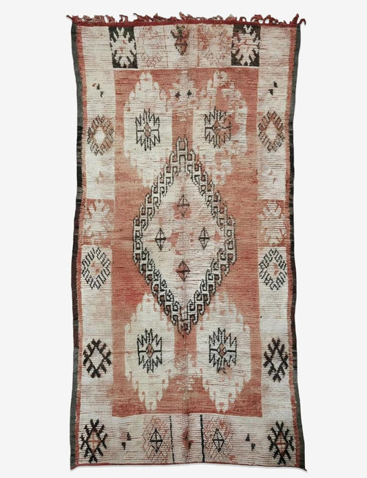 Faded Blush Moroccan Rug 11.2 x 5.2 ft / 340 x 161 cm