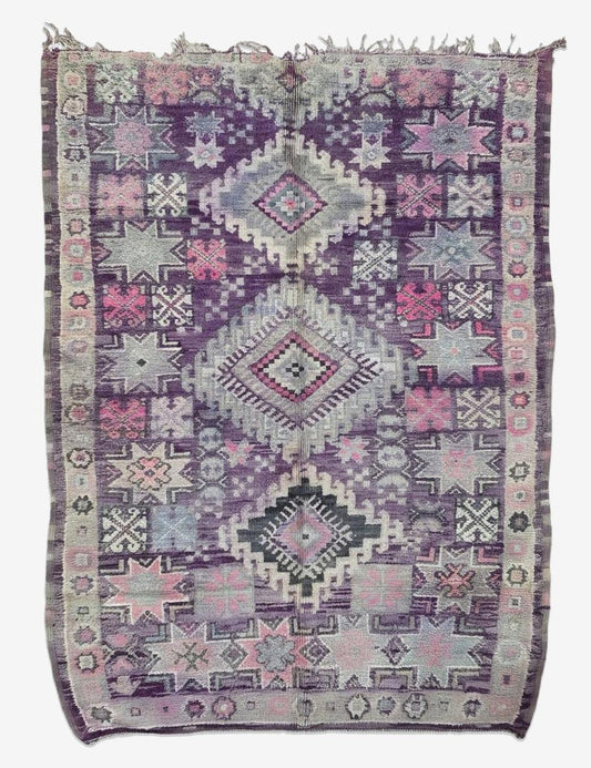 Lavender Moroccan Area Rug 8.4 x 5.9 ft / 257 x 180 cm