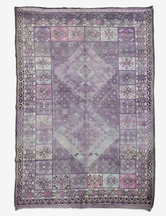 Authentic Berber Faded Rug 11.2 x 6.8 ft / 340 x 210 cm