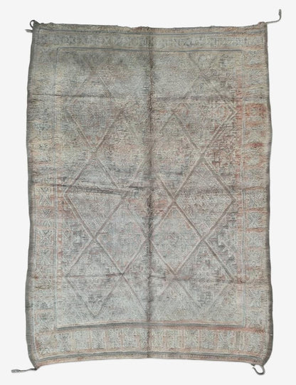 Handmade Faded Berber Wool Rug 10 x 6.4 ft / 305 x 195 cm