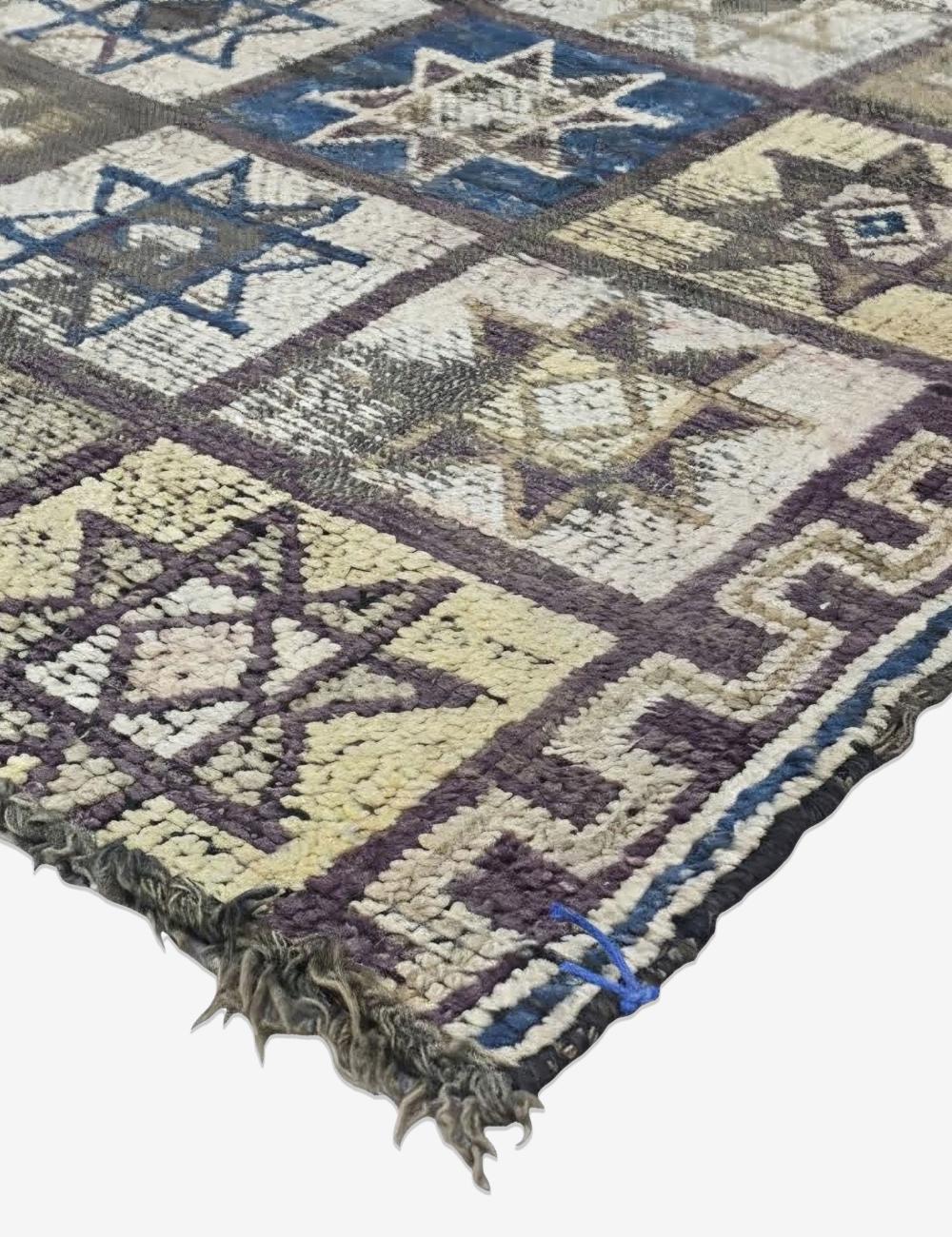 Geometric Tribal Moroccan Rug 6.4 x 5.4 ft / 196 x 167 cm