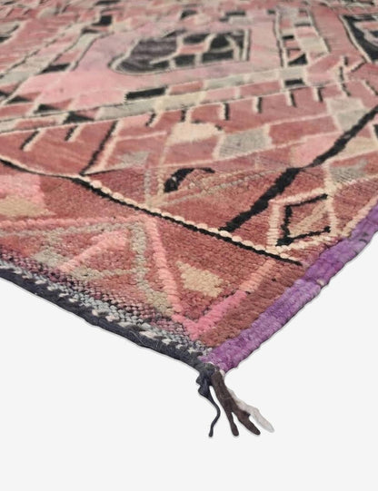 Blush Pink Tribal Berber Carpet 7.2 x 5.7 ft / 220 x 174 cm