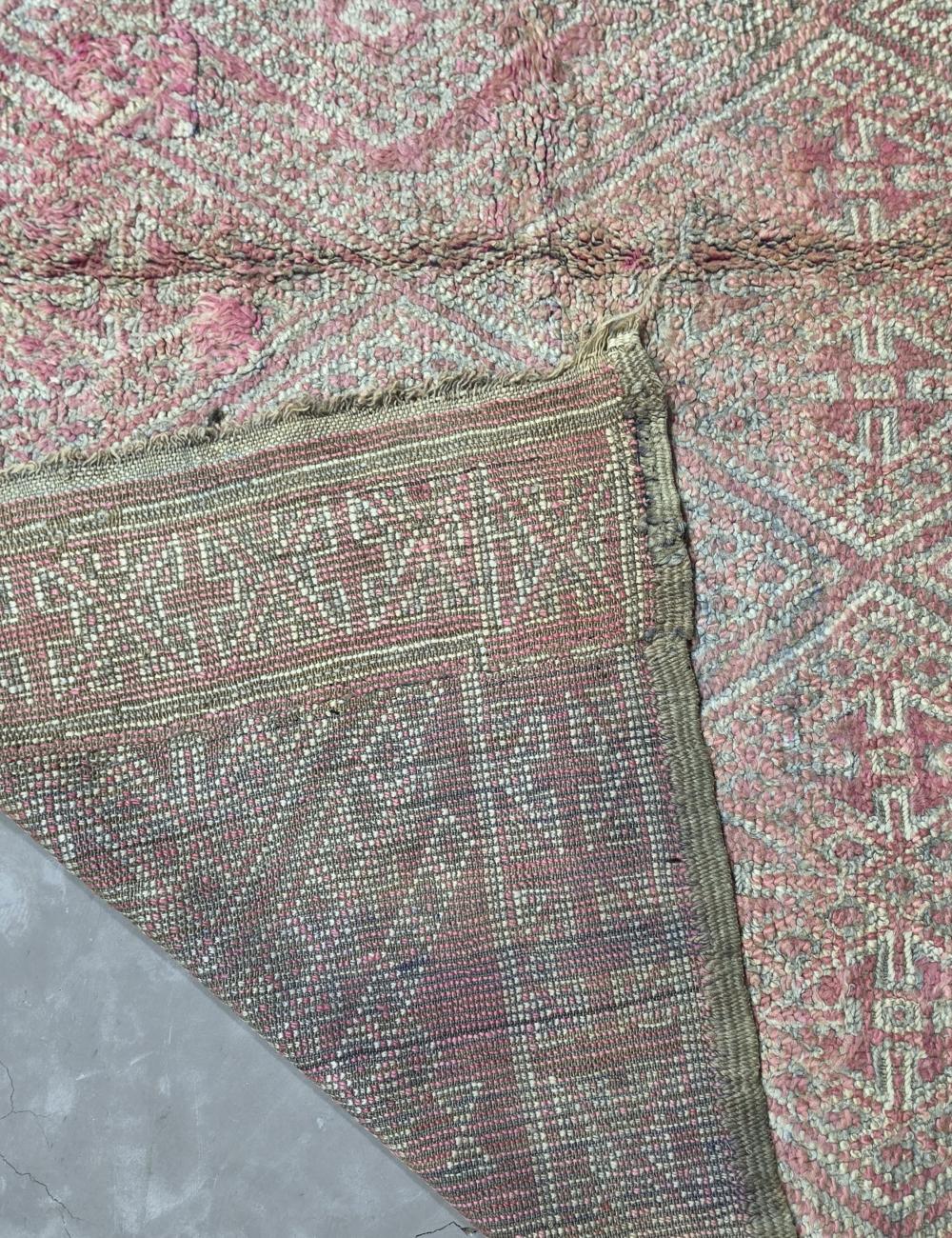 Vintage Pink Moroccan Rug 9.2 x 6.5 ft / 280 x 200 cm