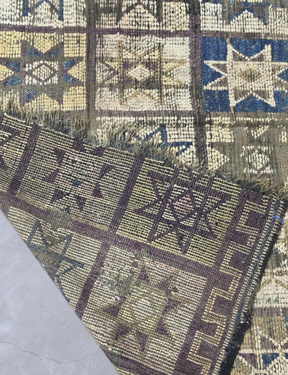 Geometric Tribal Moroccan Rug 6.4 x 5.4 ft / 196 x 167 cm