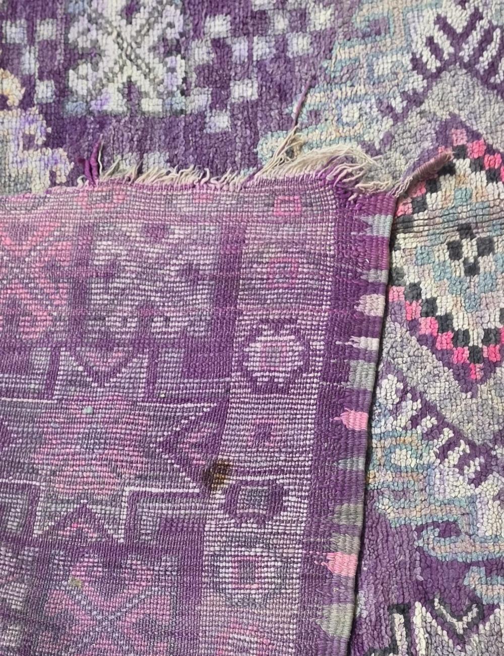 Lavender Moroccan Area Rug 8.4 x 5.9 ft / 257 x 180 cm