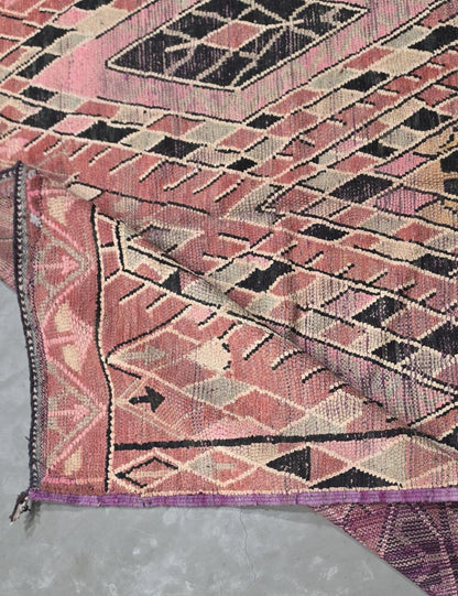 Blush Pink Tribal Berber Carpet 7.2 x 5.7 ft / 220 x 174 cm