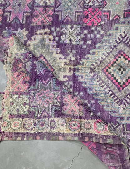 Lavender Moroccan Area Rug 8.4 x 5.9 ft / 257 x 180 cm