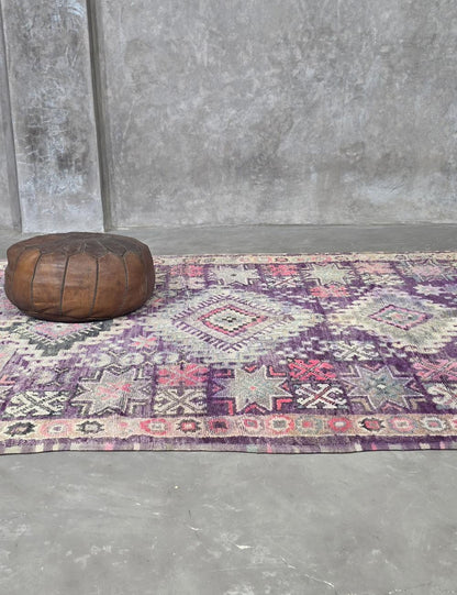 Lavender Moroccan Area Rug 8.4 x 5.9 ft / 257 x 180 cm