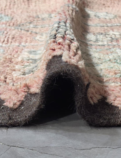 Vintage Pink Moroccan Rug 12.1 x 5.5 ft / 370 x 170 cm
