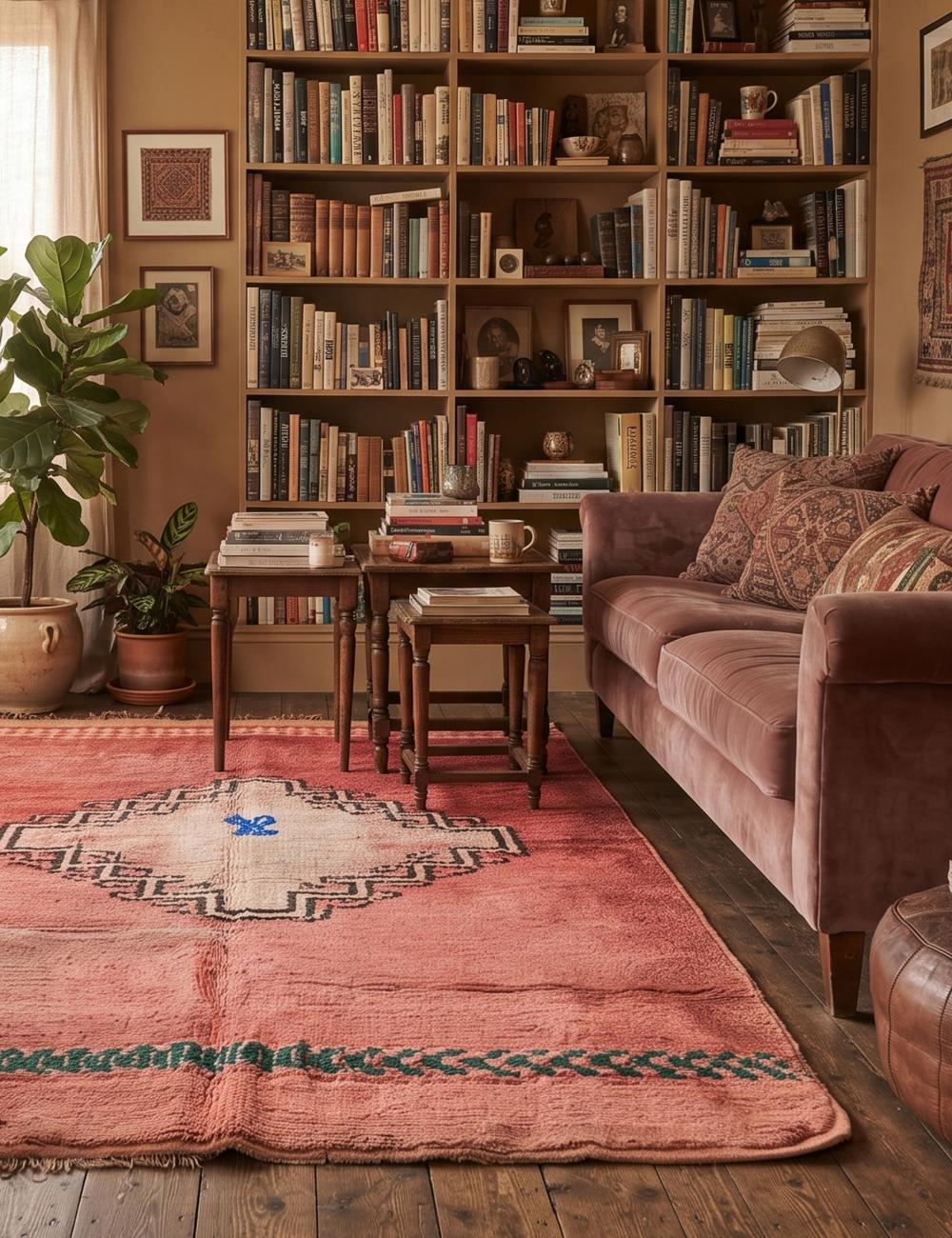 Faded Pink Rug 11 x 5.5 ft / 336 x 170 cm