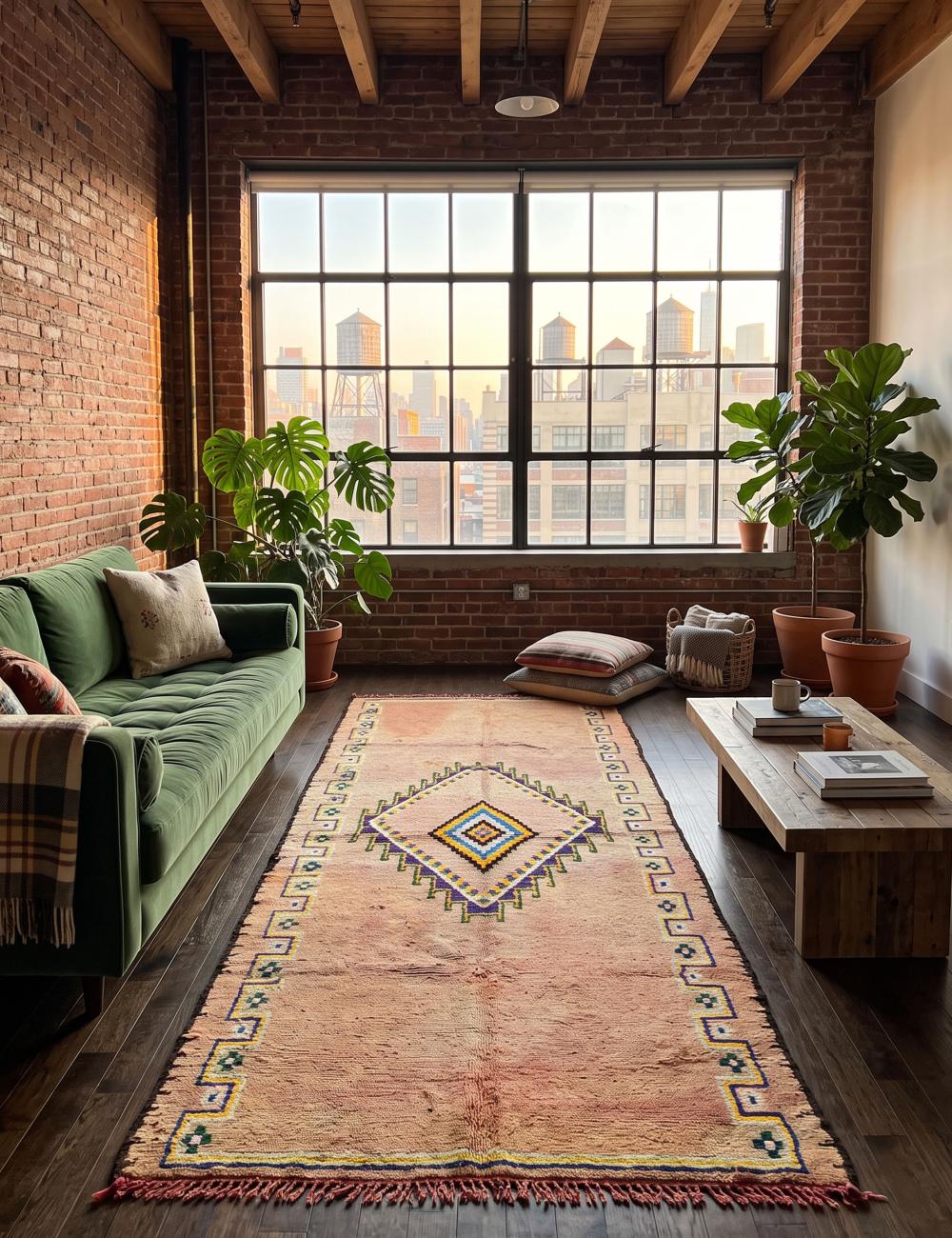 Tribal Berber Wool Rug 12.3 x 5.3 ft / 376 x 163 cm