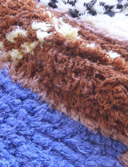 Colorful Moroccan Handwoven Accent Rug 5.9 x 2.4 ft / 179 x 73 cm - Surcoma